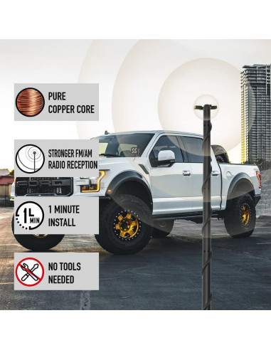 Antena de Coche KSaAuto 40 cm para Ford F150 F250 F350 Bronco