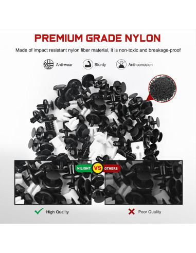 Kit 101 Clips Retenedores Nilight para Toyota y Lexus