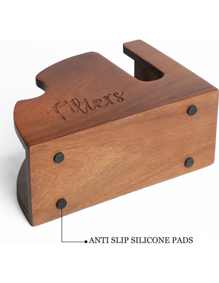Soporte de Filtros de Café de Madera Acacia 2 en 1 para V60 y K-Cup