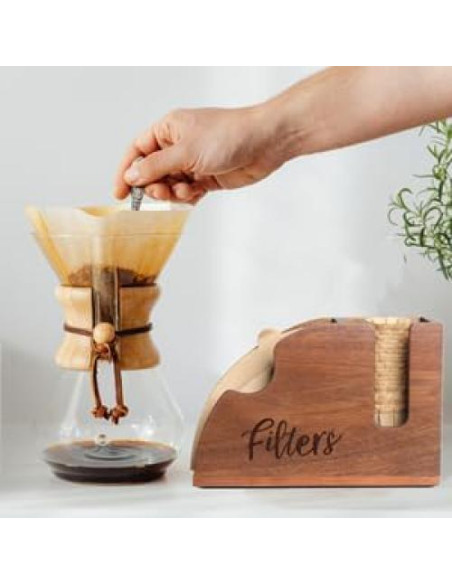 Soporte de Filtros de Café de Madera Acacia 2 en 1 para V60 y K-Cup