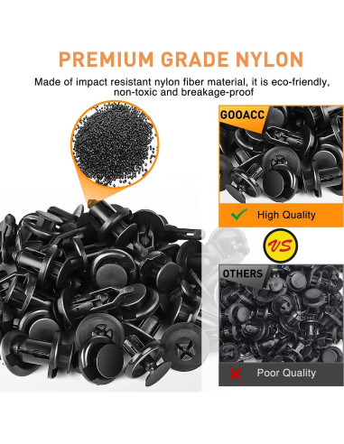 Kit de Sujetadores de Retención GOOACC 700 Piezas Nylon