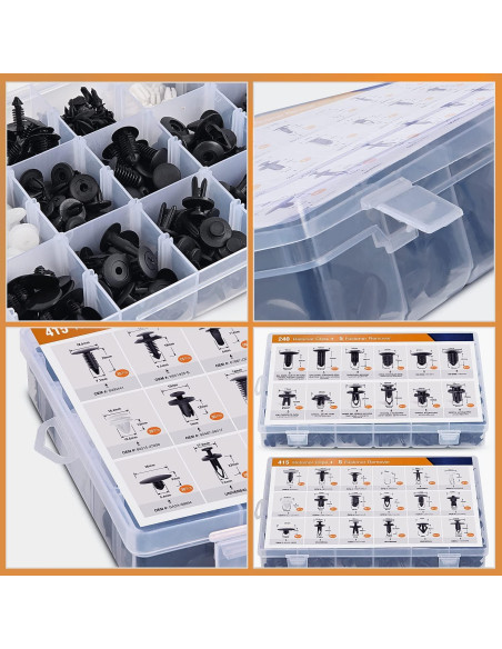 Kit de Sujetadores de Retención GOOACC 700 Piezas Nylon