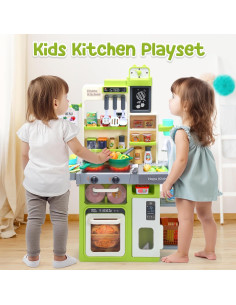 Juego de Cocina Simulada HOLYFUN para Niños Verde 2