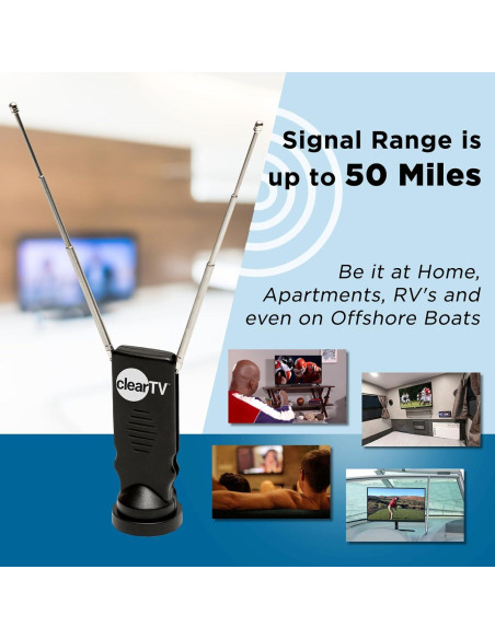 Antena HDTV ClearTV Premium HD CTV-MINI 4K Sin Cable