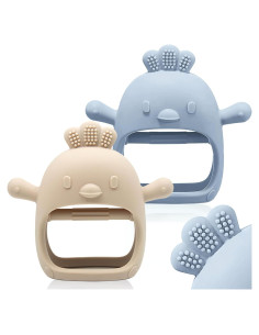 2 Juguetes de Dentición Silicona Grado Alimenticio Bebés