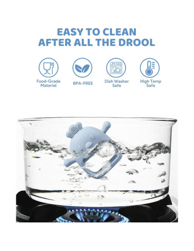 2 Juguetes de Dentición Silicona Grado Alimenticio Bebés