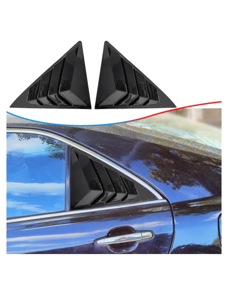 Persianas de Ventana MUXEE para Toyota Camry 2006-2011 - ABS Negro Brillante
