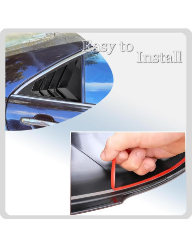 Persianas de Ventana MUXEE para Toyota Camry 2006-2011 - ABS Negro Brillante