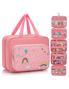 Funda Organizador para Muñecas OUUTMEE Rosa 7 Bolsillos