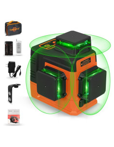 Nivel láser 12 líneas Takamine GK12DS verde auto nivelante