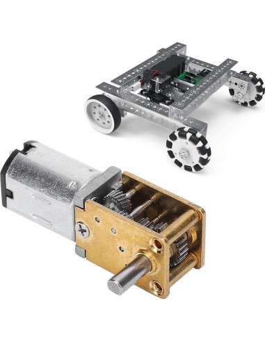Motor de Engranaje Mini DC Hilitand 3V 16RPM con Encoder