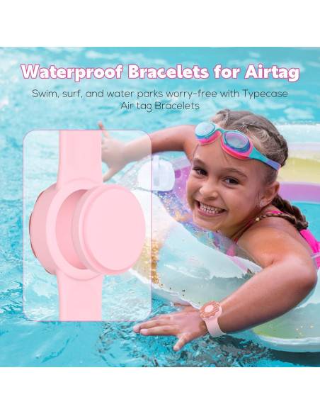 Pulseras de Silicona Impermeables para AirTag - 2 Piezas