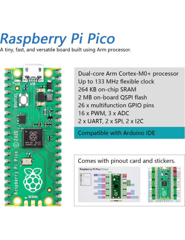 Kit de Inicio FREENOVE para Raspberry Pi Pico - 177 Artículos