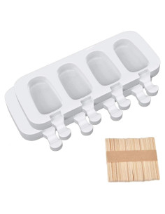 Moldes para Paletas AITUOSI de Silicona, 2 Paquetes con 8 Cavidades