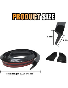 Alerón Trasero de Goma JOYCOURT 146.7 cm Negro Universal 2