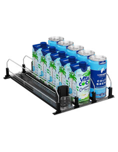 Organizador de Bebidas Puricon para Refrigerador 3 Filas Negro