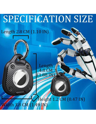 Funda Protectora Impermeable TPU para AirTag GKKBUFF - Negro