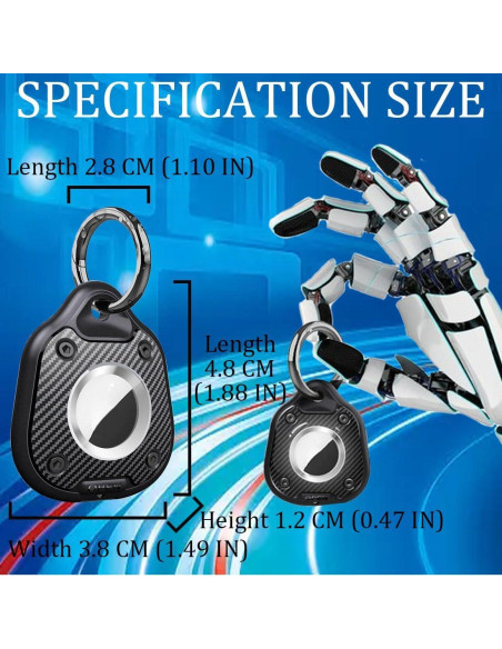 Funda Protectora Impermeable TPU para AirTag GKKBUFF - Negro