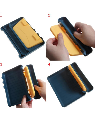 Soporte de Espátula de Cocina Luck Love - 2 Piezas Azul y Verde