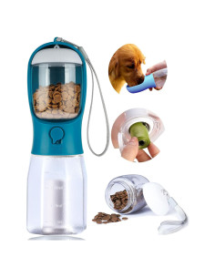 Botella de Agua y Comida para Perros AVELORA 600ml Azul Marino