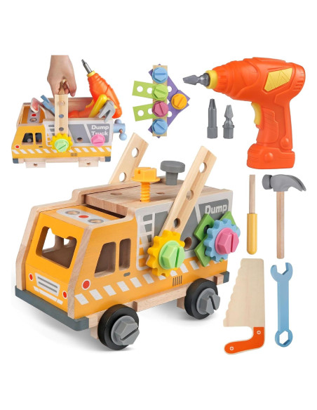 Conjunto de Herramientas de Madera Aliex 38 Piezas para Niños