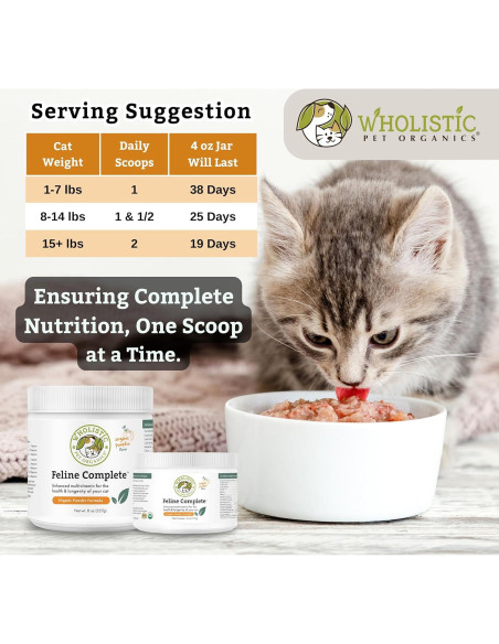 Suplemento Probiotico para Gatos Wholistic 113.4 g Calabaza Orgánica