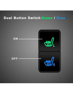 Interruptor dual 12V 3A BACAUTOPARTS para Toyota Prado Hilux 2
