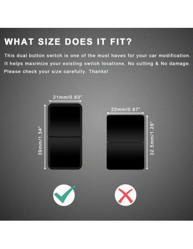 Interruptor dual 12V 3A BACAUTOPARTS para Toyota Prado Hilux