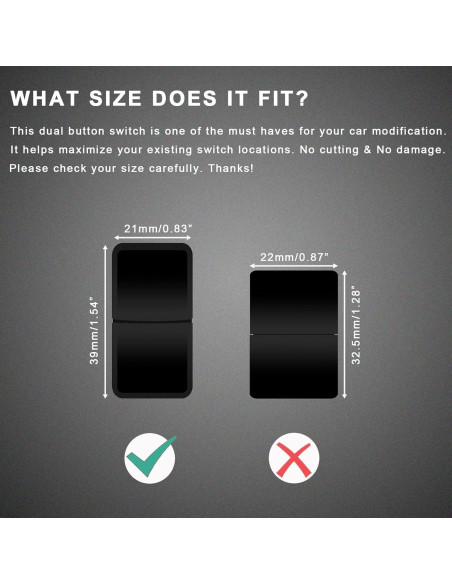 Interruptor dual 12V 3A BACAUTOPARTS para Toyota Prado Hilux