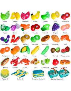 Juego de Comida de Corte 100 Piezas Shemira para Niños 2