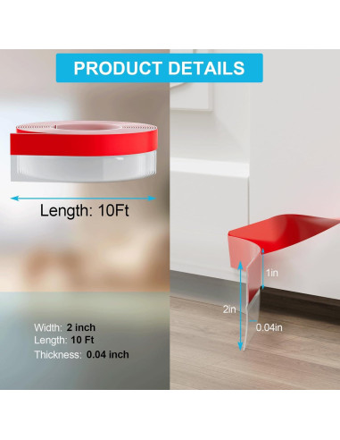 Burlete de Silicona Pluden 3.05m x 5.08cm para Puertas y Ventanas