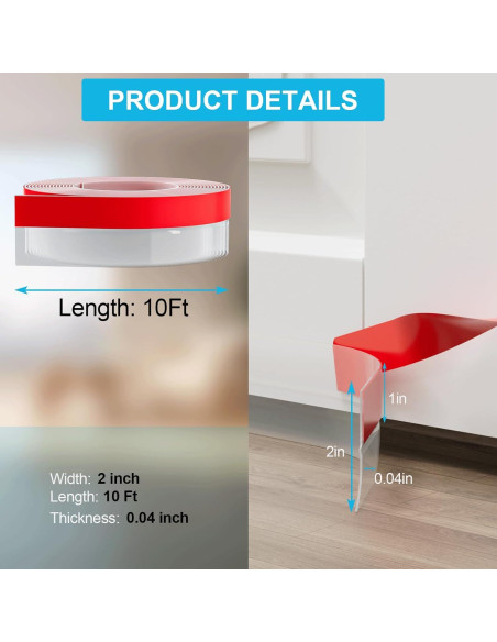 Burlete de Silicona Pluden 3.05m x 5.08cm para Puertas y Ventanas