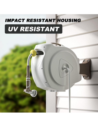 Carrete de Manguera Retráctil AQUAZILLA 22.86 m Montaje Pared