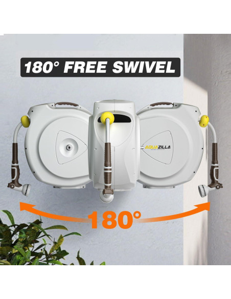 Carrete de Manguera Retráctil AQUAZILLA 22.86 m Montaje Pared