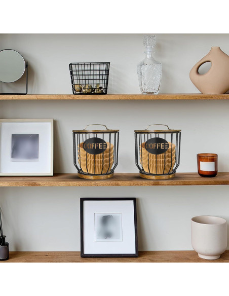 Soporte para Filtros de Café Yuanan con Tapa de Madera 16.5x18 cm