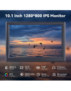 Monitor Portátil SunFounder 10.1" para Raspberry Pi 1280x800 2