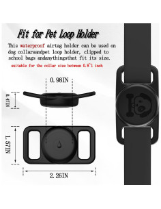 Soporte de Collar para Perro Rzttwl Impermeable para AirTag 2