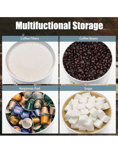 Soporte para Filtros de Café Blanco ANYI 15cm con Tapa