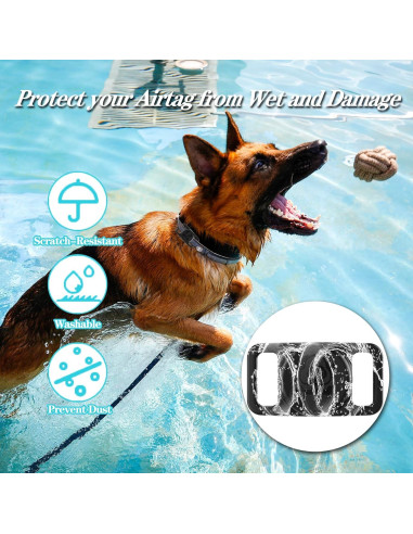 Soporte de Collar para Perro Rzttwl Impermeable para AirTag