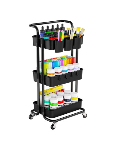 Carro Rodante Pipishell de 3 Niveles con Ruedas y Ganchos