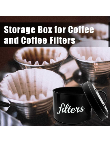 Soporte para Filtros de Café Blanco ANYI 15cm con Tapa