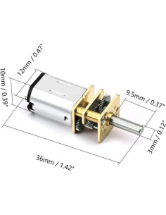 Motor de Reducción de Velocidad Fielect DC 3V 5RPM Miniatura 2