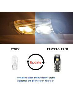 Kit de 6 Bombillas LED Blancas EASY EAGLE para Jeep Wrangler JK 2007-2018 2