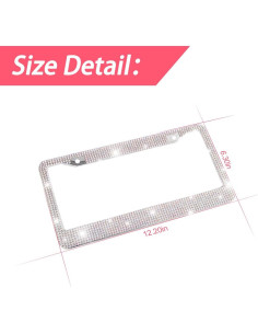 Marco de Placa de Licencia YALOK Brillante con Rhinestones 2