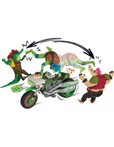 Ciclo de Patada Ninja Leonardo Playmates Toys 30.5x10.2cm