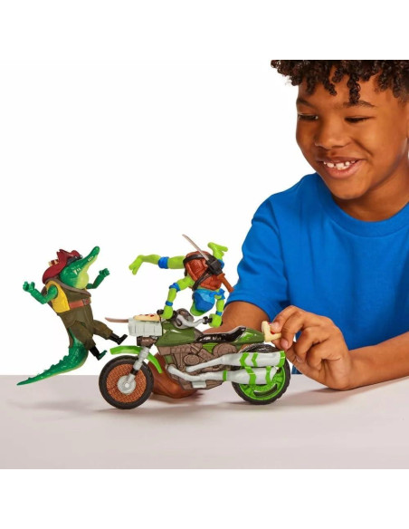 Ciclo de Patada Ninja Leonardo Playmates Toys 30.5x10.2cm