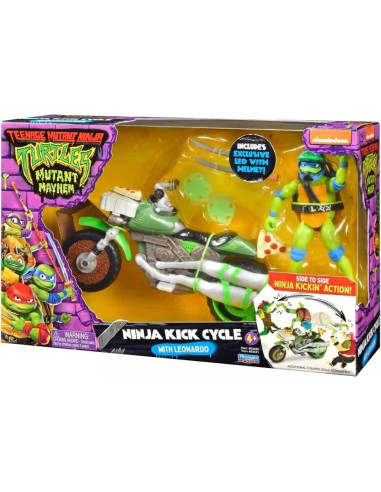 Ciclo de Patada Ninja Leonardo Playmates Toys 30.5x10.2cm