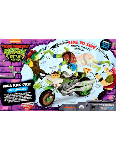 Ciclo de Patada Ninja Leonardo Playmates Toys 30.5x10.2cm