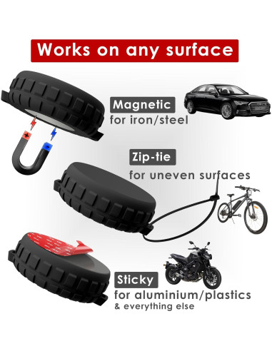 Soporte Magnético para AirTag Mars Outpost x4 Resistente al Agua