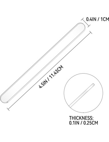 20 Palitos de Helado Acrílicos Reutilizables Tenalleys 11.5 cm